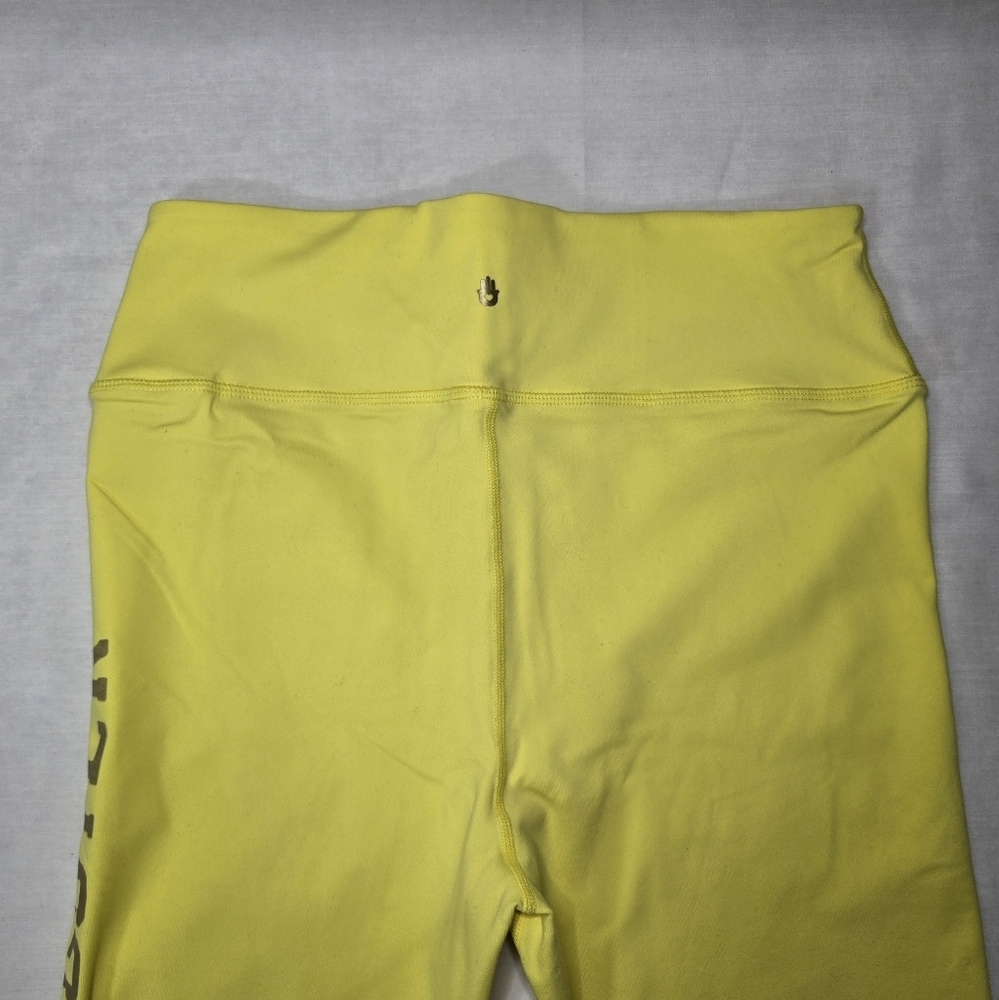 Spiritual Gangster Neon Yellow High-rise Full Length Leggings Women's Size Large - Picture 4 of 12
